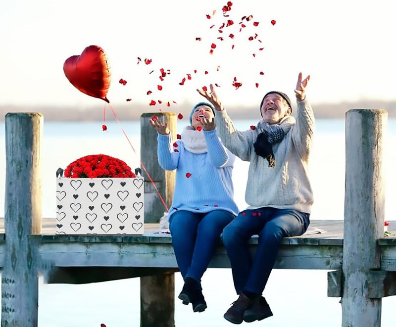 CLOCOR Rectangular Storage Basket Empty,Gift Basket,Waterproof Storage Bin with Handles,Room Decor(3PCS Cute Heart) - Image 2